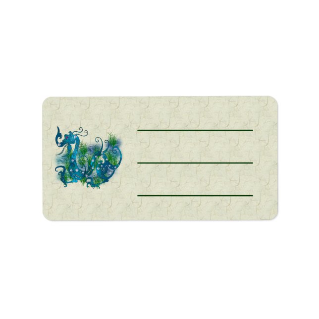 Blue Jewelled Dragon Label (Front)