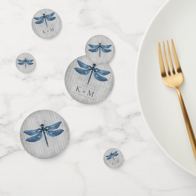 Blue Jewelled Dragonfly Wedding Confetti (Group)