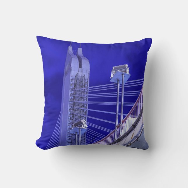 Blue Jiefang Bridge Cushion (Front)