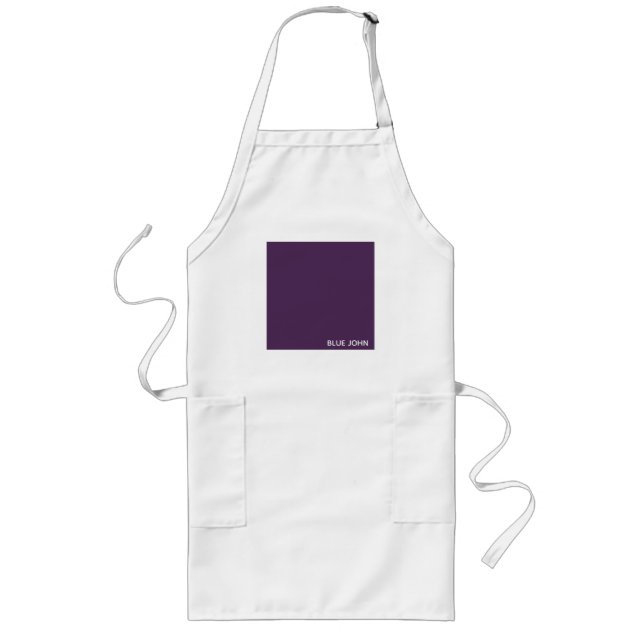 Blue John purple color name Long Apron (Front)