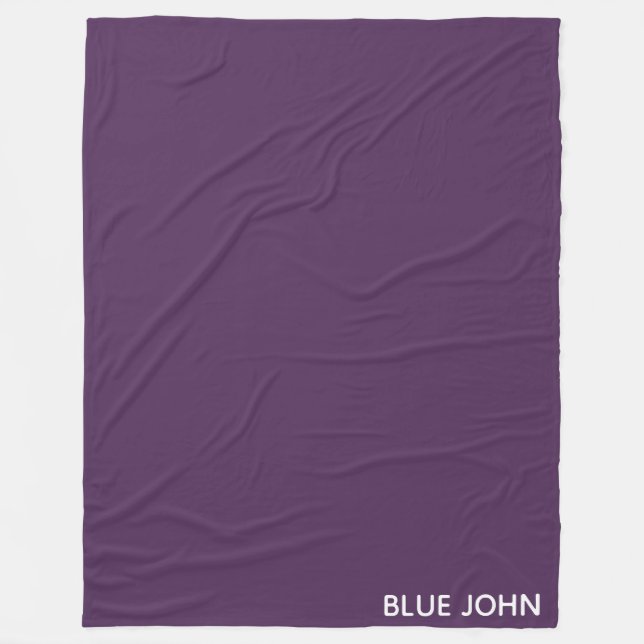 Blue John purple colour name Fleece Blanket (Front)