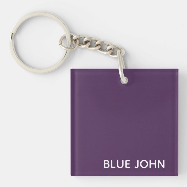 Blue John purple colour name Key Ring (Front)