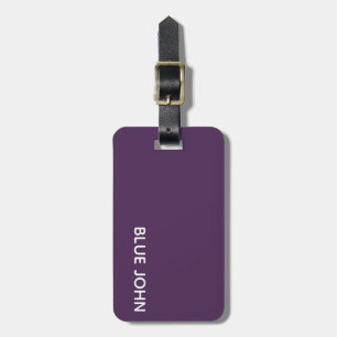 Blue John purple colour name Luggage Tag