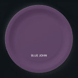Blue John purple colour name Paper Plate<br><div class="desc">Blue John purple colour name</div>