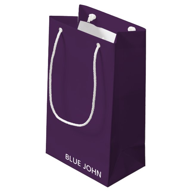 Blue John purple colour name Small Gift Bag (Back Angled)