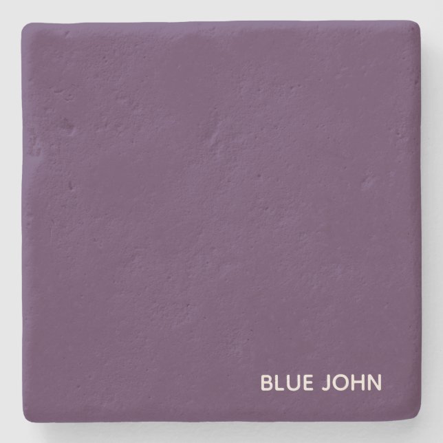 Blue John purple colour name Stone Coaster (Front)