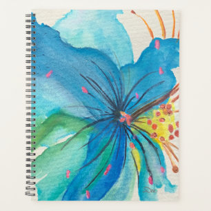 Blue Joy Abstract Floral Planner