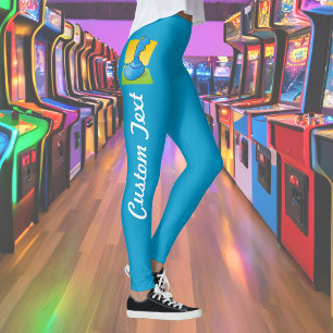 Blue Joystick Cartoon illustration of blue joystic Leggings