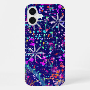 Blue Jubilee Abstract Art  iPhone 16 Plus Case