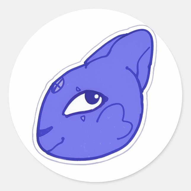 Blue Kageko Fantasy Creature Sticker (Front)