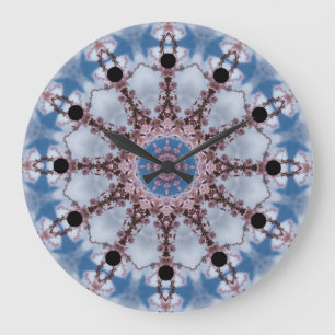 Blue Kaleidoscope Clock
