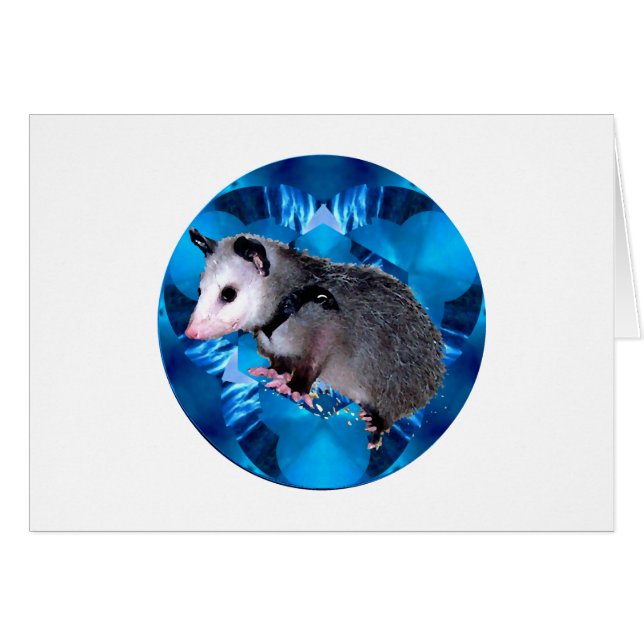 Blue Kaleidoscope Possum (Front Horizontal)