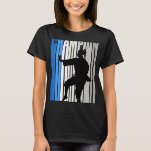 Blue Karate Champion Girls Birthday Competition Te T-Shirt