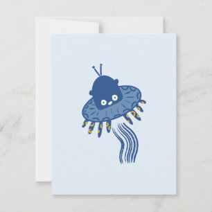 Blue Kawaii Octopus UFO