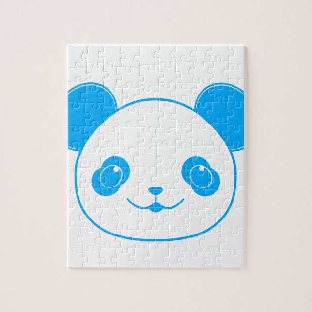 Blue Kawaii Panda Bear Jigsaw Puzzle (Vertical)