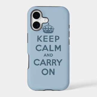 Blue Keep Calm And Carry On