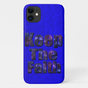 Blue Keep The Faith Logo, Case-Mate iPhone Case