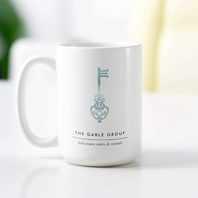 Blue Key Realtor or Real Estate Office Coffee Mug (Creator Uploaded)