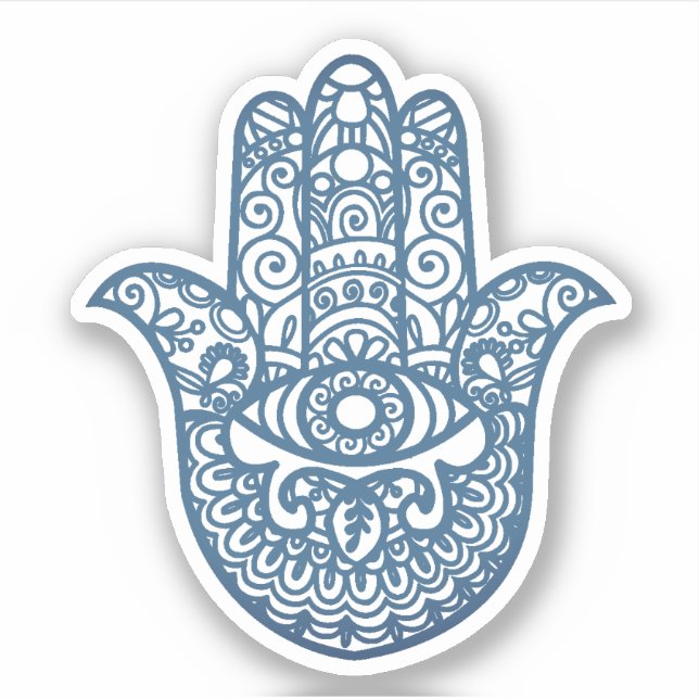 Blue Khamsa Hand Good luck (Front)
