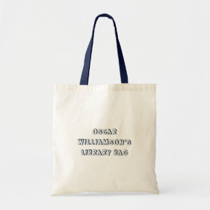 Blue Kids Name School Library Book Bag