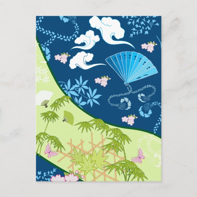 Blue Kimono Postcard (Front)