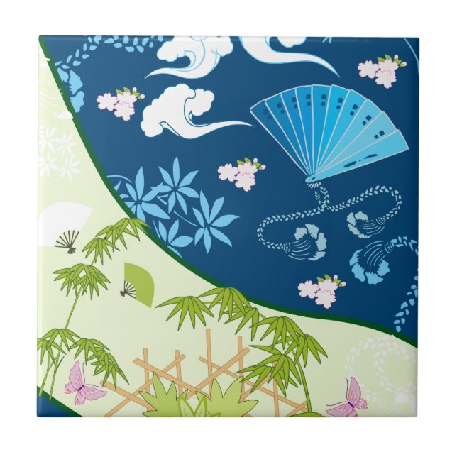 Blue Kimono Tile (Front)