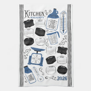 Blue Kitchen Conversions Tea Towel