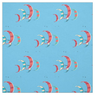 Blue Kite Surfing Fabric