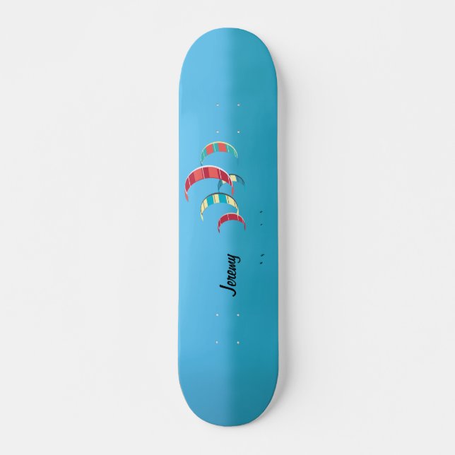 Blue Kite Surfing Themed Skateboard (Front)
