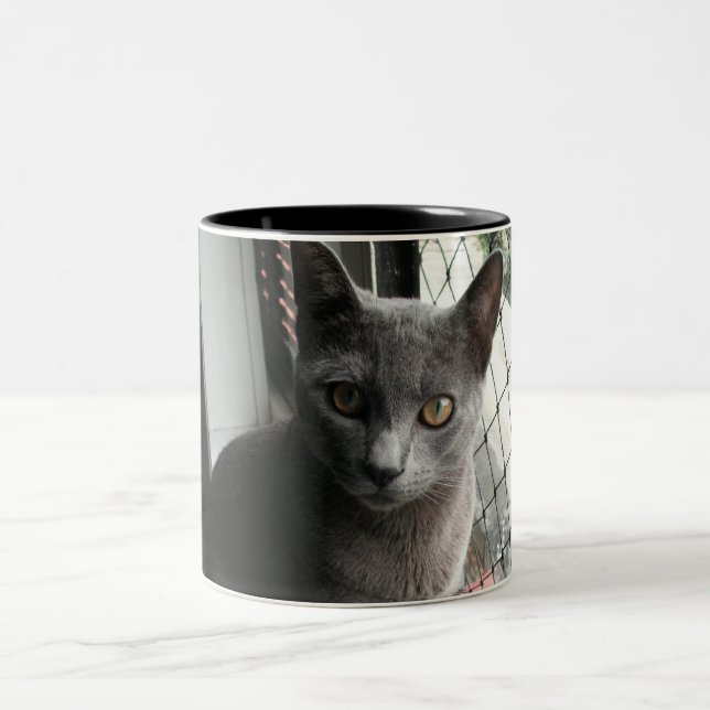 Blue kitty mug (Center)