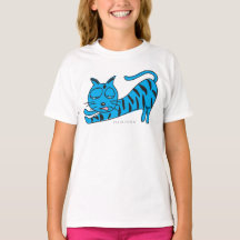 Blue Kitty Stretch Girl T-Shirt
