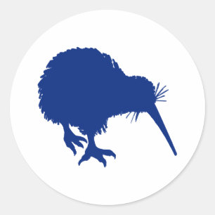 Blue Kiwi Classic Round Sticker