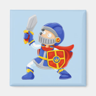 Blue Knight In Armour  Magnet