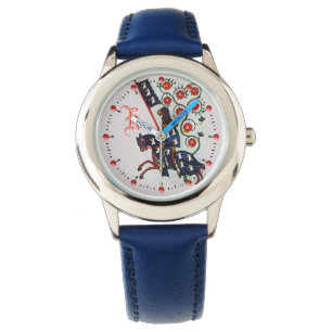 BLUE KNIGHT MEDIEVAL MINIATURE MONOGRAM WATCH