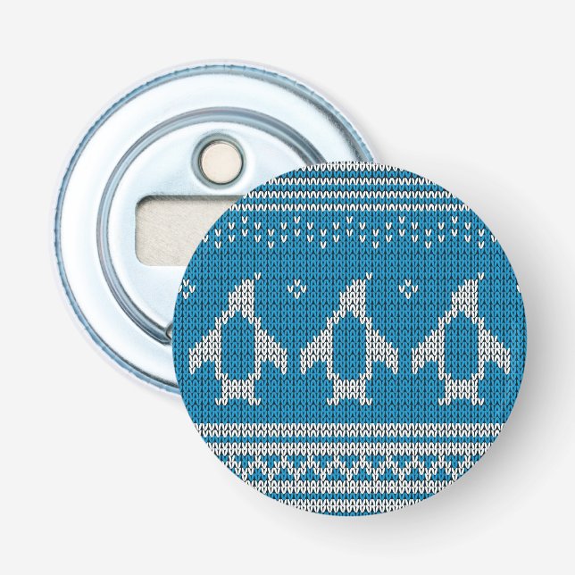 Blue Knitted Background Bottle Opener (Front)
