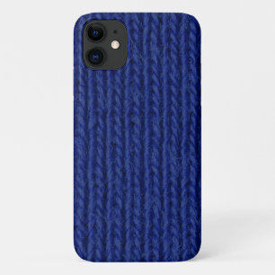 Blue knitted wool close up Case-Mate iPhone case