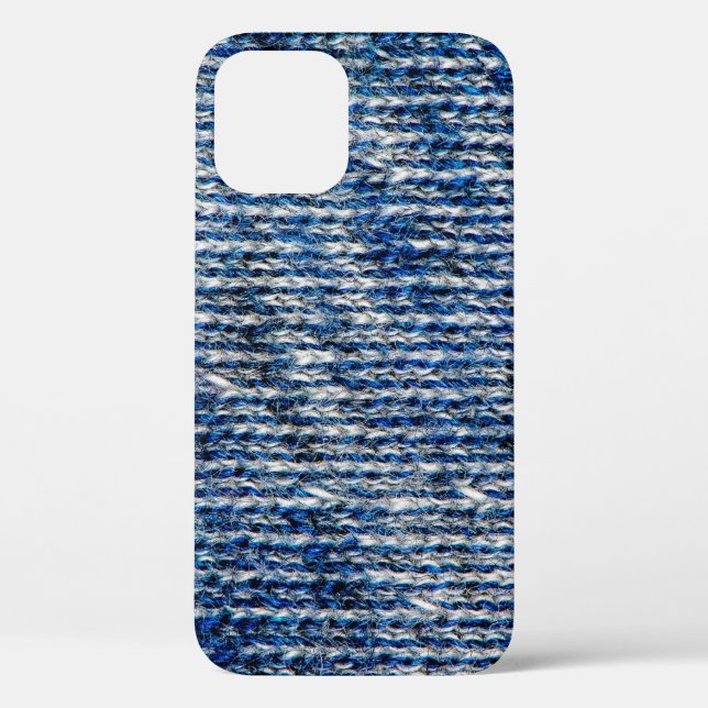 Blue knitting wool texture Case-Mate iPhone case (Back)