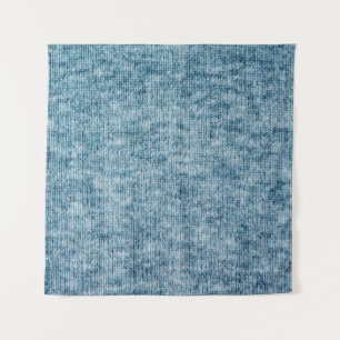 Blue knitting wool texture closeup photo backgroun tapestry