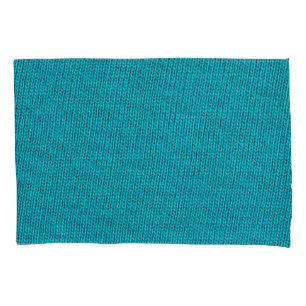 Blue Knitting Wool Texture Closeup Pillowcase
