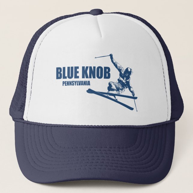 Blue Knob Pennsylvania Skier Trucker Hat (Front)