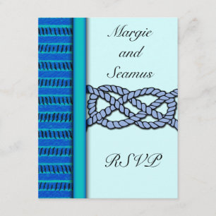 Blue Knotted Nautical Wedding RSVP