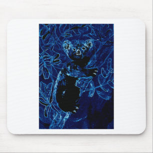 Blue Koala Bear Tree Mouse Pad