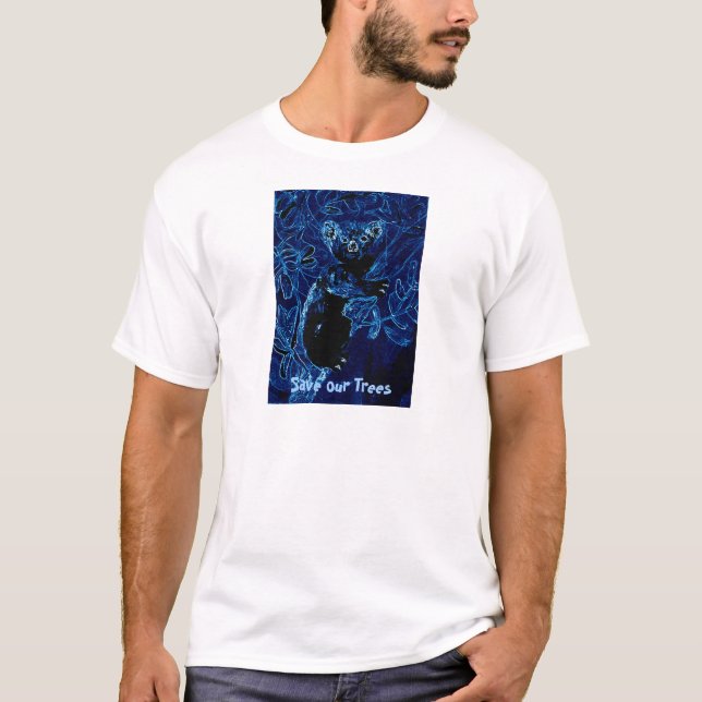 Blue koala Tree Hug T-Shirt (Front)