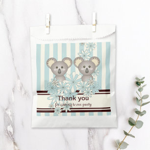 Blue Koala Twin Baby Shower   Kids Birthday Party Favour Bags