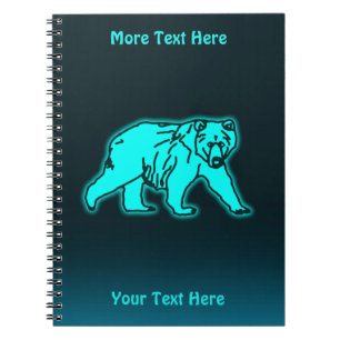 Blue Kodiak Bear Notebook