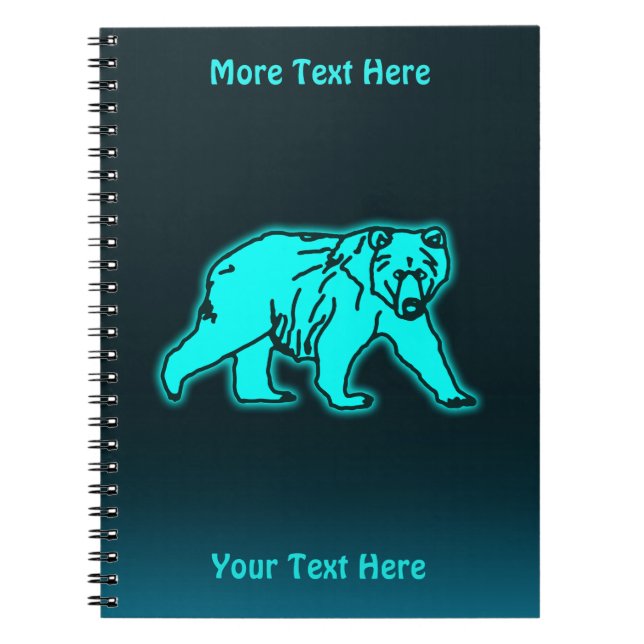 Blue Kodiak Bear Notebook (Front)