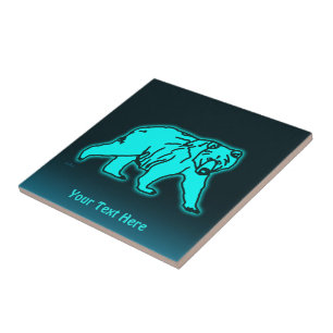 Blue Kodiak Bear Tile