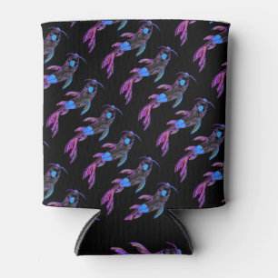 Blue Koi Pattern Editable Insulated Can Cooler