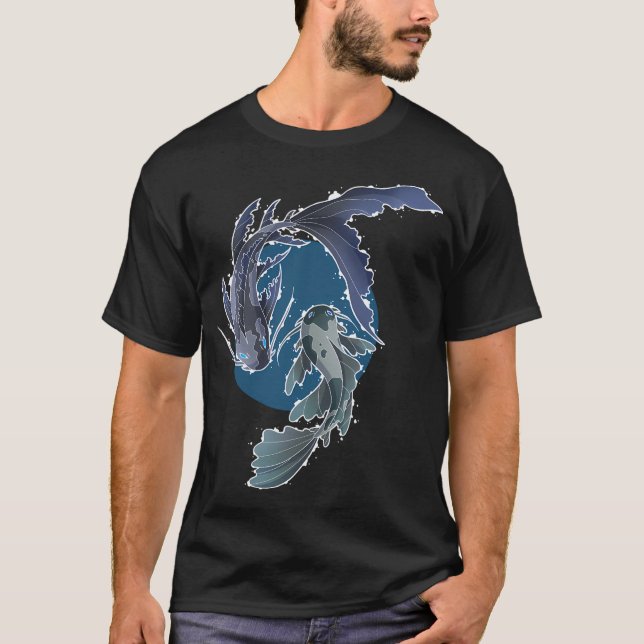 Blue koi T-Shirt (Front)