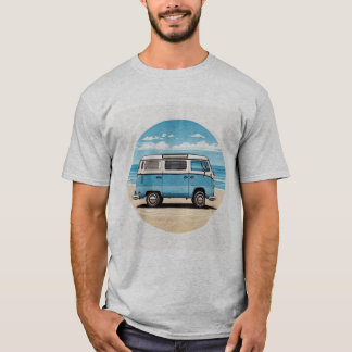  Blue Kombi Beach Circle Tee - Vintage Coastal Cha